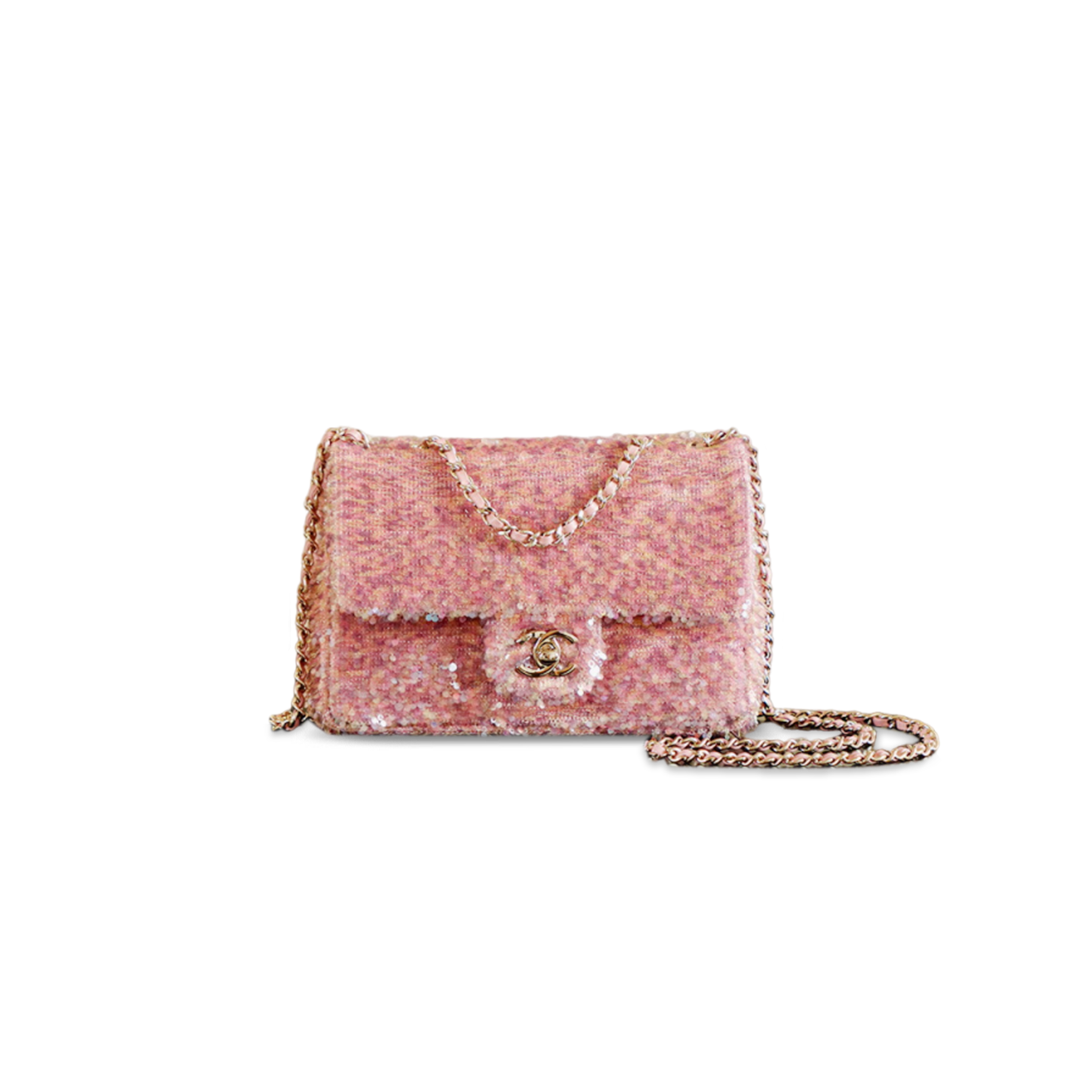 CHANEL CLASSIC FLAP BAG SEQUINS (21*14*8cm)